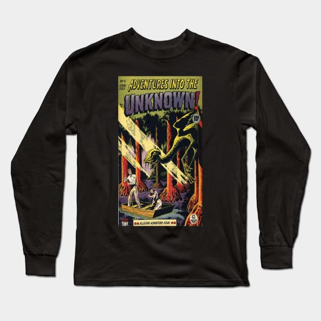 Adventures Into The Unknown Long Sleeve T-Shirt by Slightly Unhinged